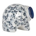 Clayre & Eef Decoratie Beeld Olifant 20x14x15 cm Wit Blauw Keramiek
