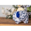 Clayre & Eef Decorative Figurine Elephant 17x10x11 cm White Blue Ceramic