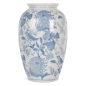 Clayre & Eef Vaso Ø 17x27 cm Bianco Blu Ceramica Uccelli sui rami