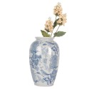 Clayre & Eef Vaso Ø 17x27 cm Bianco Blu Ceramica Uccelli sui rami