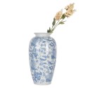Clayre & Eef Vaso Ø 19x37 cm Bianco Blu Ceramica Uccelli sui rami