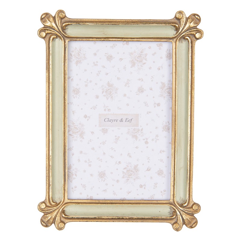 Clayre & Eef Cadre photo 10x15 cm Couleur or Plastique Verre