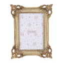 Clayre & Eef Photo Frame 10x15 cm Gold colored Plastic Glass