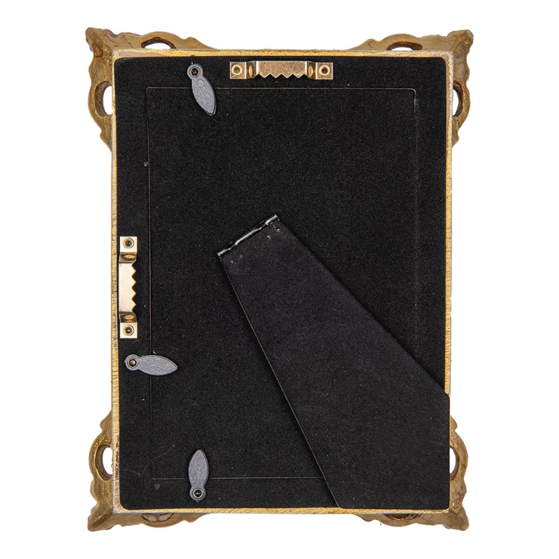Clayre & Eef Photo Frame 10x15 cm Gold colored Plastic Glass