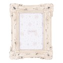 Clayre & Eef Cadre photo 10x15 cm Beige Plastique Verre