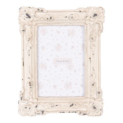 Clayre & Eef Bilderrahmen 10x15 cm Beige Kunststoff Glas