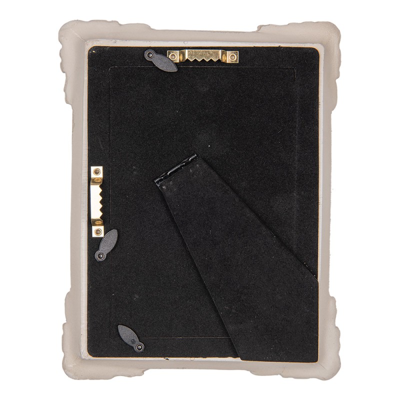 Clayre & Eef Cadre photo 10x15 cm Beige Plastique Verre