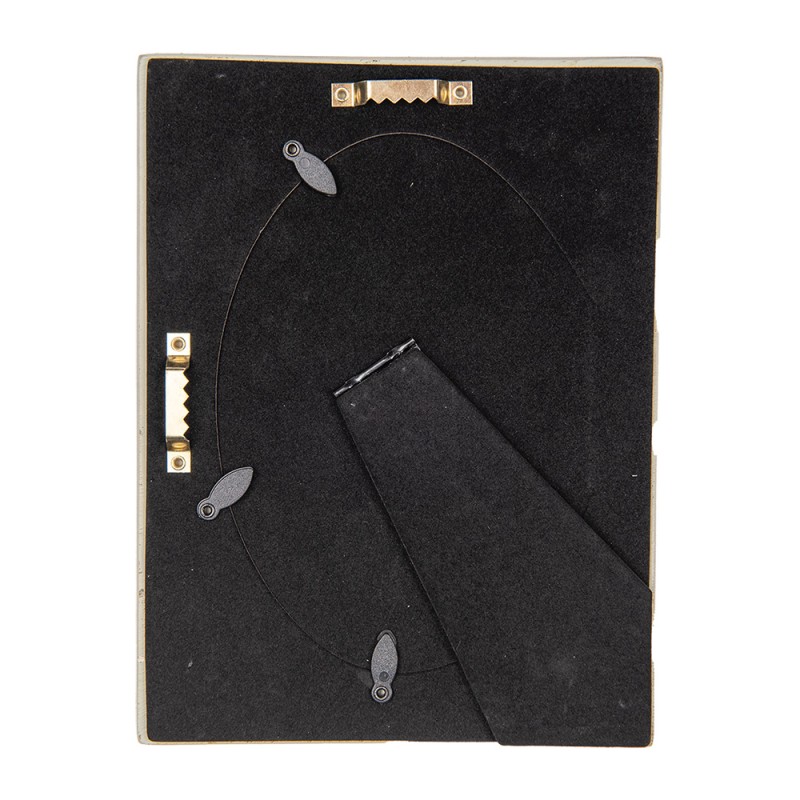 Clayre & Eef Cadre photo 10x15 cm Beige Plastique Verre