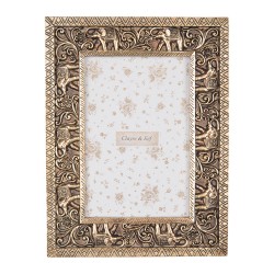 Clayre & Eef Photo Frame 10x15 cm Gold colored Plastic Glass