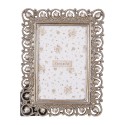 Clayre & Eef Bilderrahmen 10x15 cm Silberfarbig Kunststoff Glas