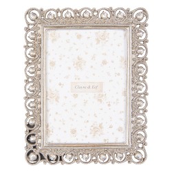 Clayre & Eef Cadre photo 13x18 cm Couleur argent Plastique Verre
