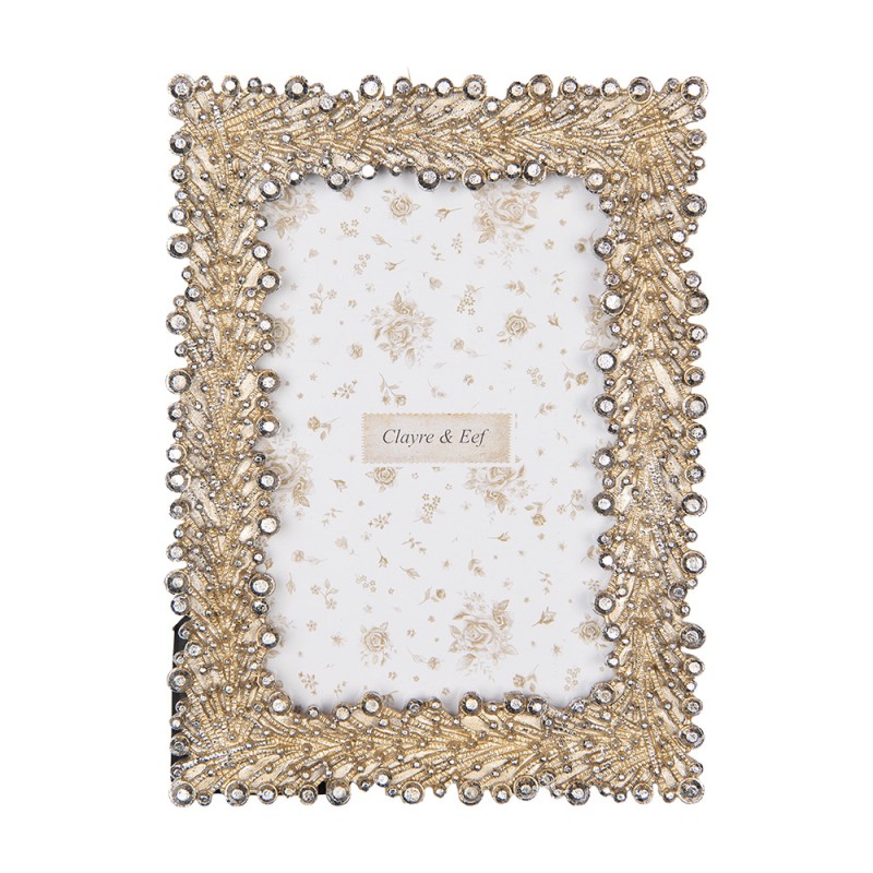 Clayre & Eef Bilderrahmen 10x15 cm Silberfarbig Kunststoff Glas