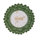Clayre & Eef Cadre photo Ø 10 cm Vert Plastique Verre Rond