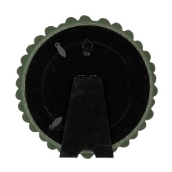 Clayre & Eef Bilderrahmen Ø 10 cm Grün Kunststoff Glas Rund