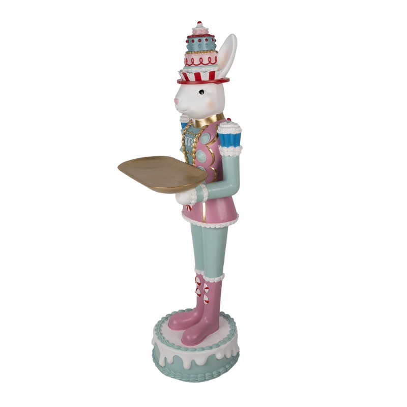 Clayre & Eef Figurine décorative Lapin 43x40x121 cm Blanc Plastique