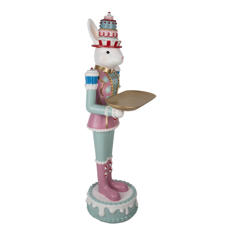 Clayre & Eef Figurine décorative Lapin 43x40x121 cm Blanc Plastique