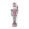 Clayre & Eef Statuetta decorativa Coniglio 29x25x100 cm Bianco Plastica