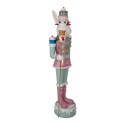 Clayre & Eef Statuetta decorativa Coniglio 29x25x100 cm Bianco Plastica
