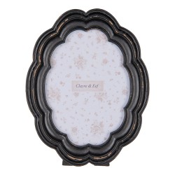 Clayre & Eef Bilderrahmen 13x18 cm Schwarz Kunststoff Glas