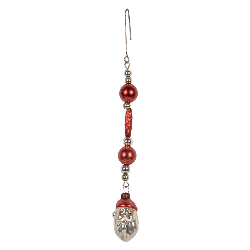 Clayre & Eef Ornamento Natalizio Babbo Natale  23 cm Rosso Vetro