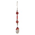 Clayre & Eef Ornamento Natalizio Babbo Natale  23 cm Rosso Vetro