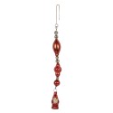 Clayre & Eef Ornamento Natalizio 25 cm Rosso Vetro Babbo Natale