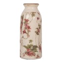 Clayre & Eef Vase Ø 8x20 cm Beige Keramik Blumen