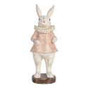 Clayre & Eef Figurine décorative Lapin 29 cm Beige Plastique