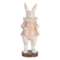 Clayre & Eef Statuetta decorativa Coniglio 29 cm Beige Plastica