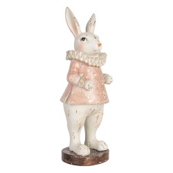 Clayre & Eef Statuetta decorativa Coniglio 29 cm Beige Plastica