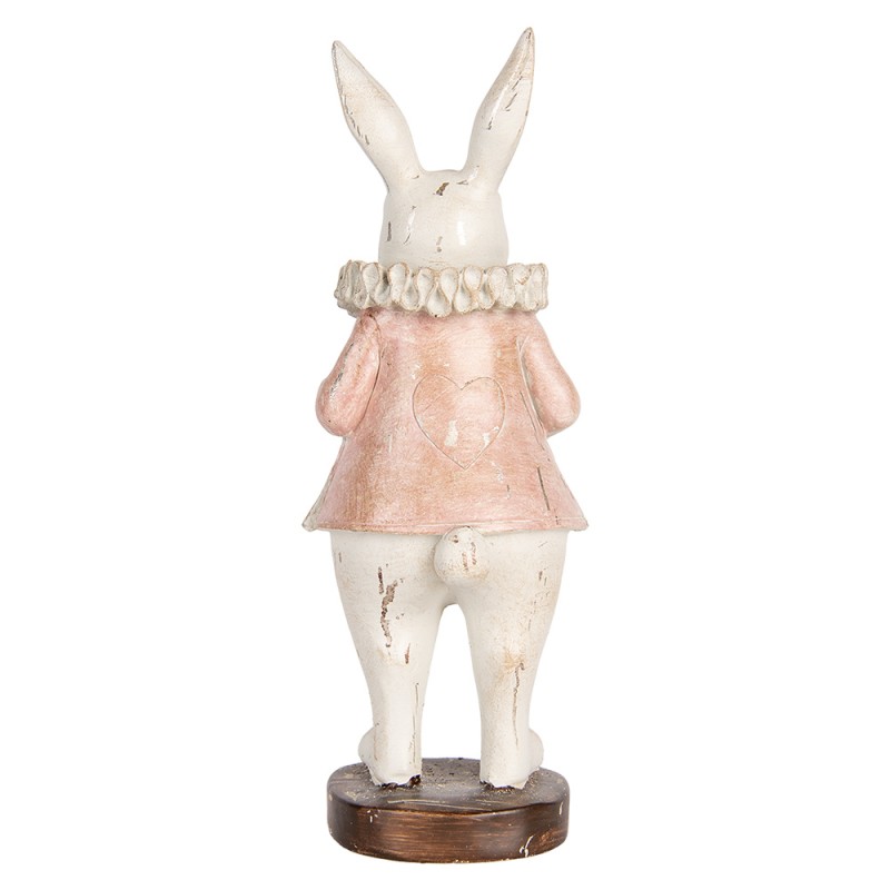 Clayre & Eef Figurine décorative Lapin 29 cm Beige Plastique
