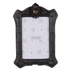 Clayre & Eef Photo Frame 10x15 cm Black Plastic Glass