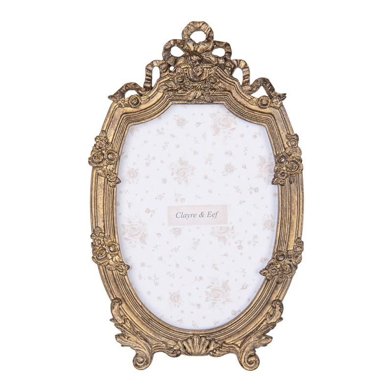 Clayre & Eef Photo Frame 13x18 cm Gold colored Plastic Glass