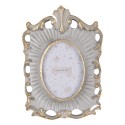 Clayre & Eef Bilderrahmen 6x9 cm Grau Goldfarbig Kunststoff Glas