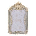 Clayre & Eef Cornice per foto 10x15 cm Grigio Color oro Plastica Vetro