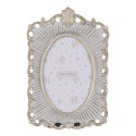 Clayre & Eef Bilderrahmen 10x15 cm Grau Goldfarbig Kunststoff Glas