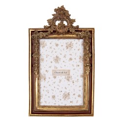 Clayre & Eef Photo Frame 10x15 cm Gold colored Plastic Glass