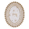 Clayre & Eef Photo Frame 10x15 cm White Gold colored Plastic Glass Oval