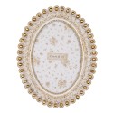Clayre & Eef Photo Frame 13x18 cm Gold colored Plastic Glass Oval