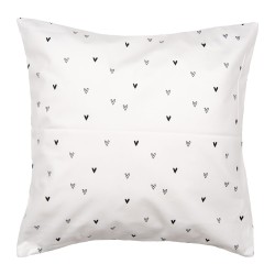 Clayre & Eef Cushion Cover 45x45 cm White Polyester Square Heart Love
