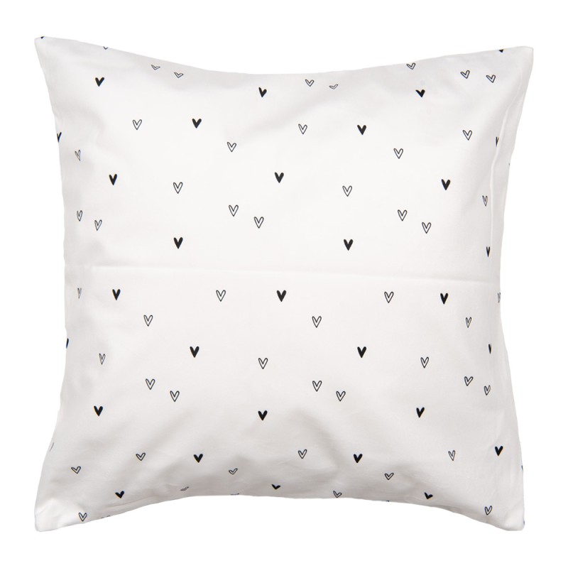 Clayre & Eef Federa per cuscino 45x45 cm Bianco Poliestere Quadrato Coure Love