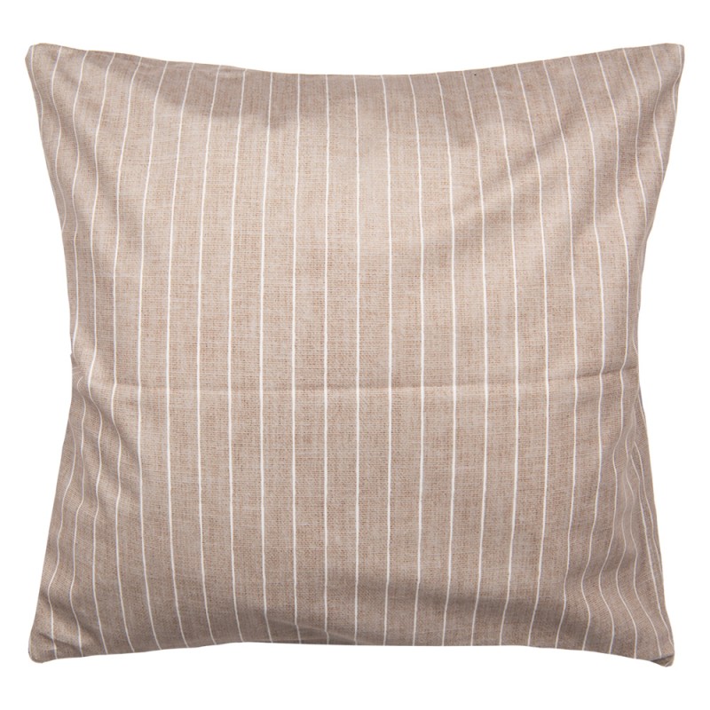 Clayre & Eef Kissenbezug 45x45 cm Braun Polyester Quadrat Herz