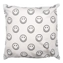 Clayre & Eef Kussenhoes 45x45 cm Zwart Wit Polyester Smile
