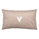 Clayre & Eef Kussenhoes 30x50 cm Bruin Polyester Rechthoek Hart