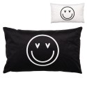 Clayre & Eef Federa per cuscino 30x50 cm Nero Bianco  Poliestere Rettangolo Smile