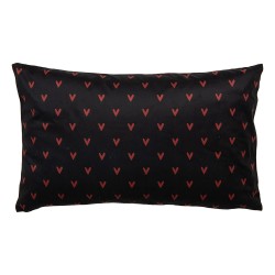 Clayre & Eef Kussenhoes 30x50 cm Zwart Wit Polyester Rechthoek LOVE