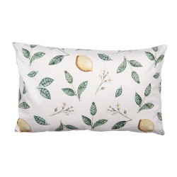 Clayre & Eef Cushion Cover 30x50 cm Beige Polyester Rectangle Lemons
