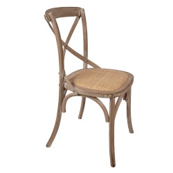Clayre & Eef Chaise de salle à manger 44x42x88 cm Marron Bois