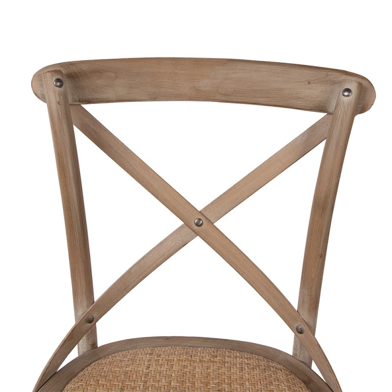 Clayre & Eef Dining Chair 44x42x88 cm Brown Wood