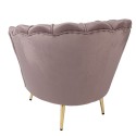 Clayre & Eef Poltrona  83x75x76 cm Rosa Tessuto Legno